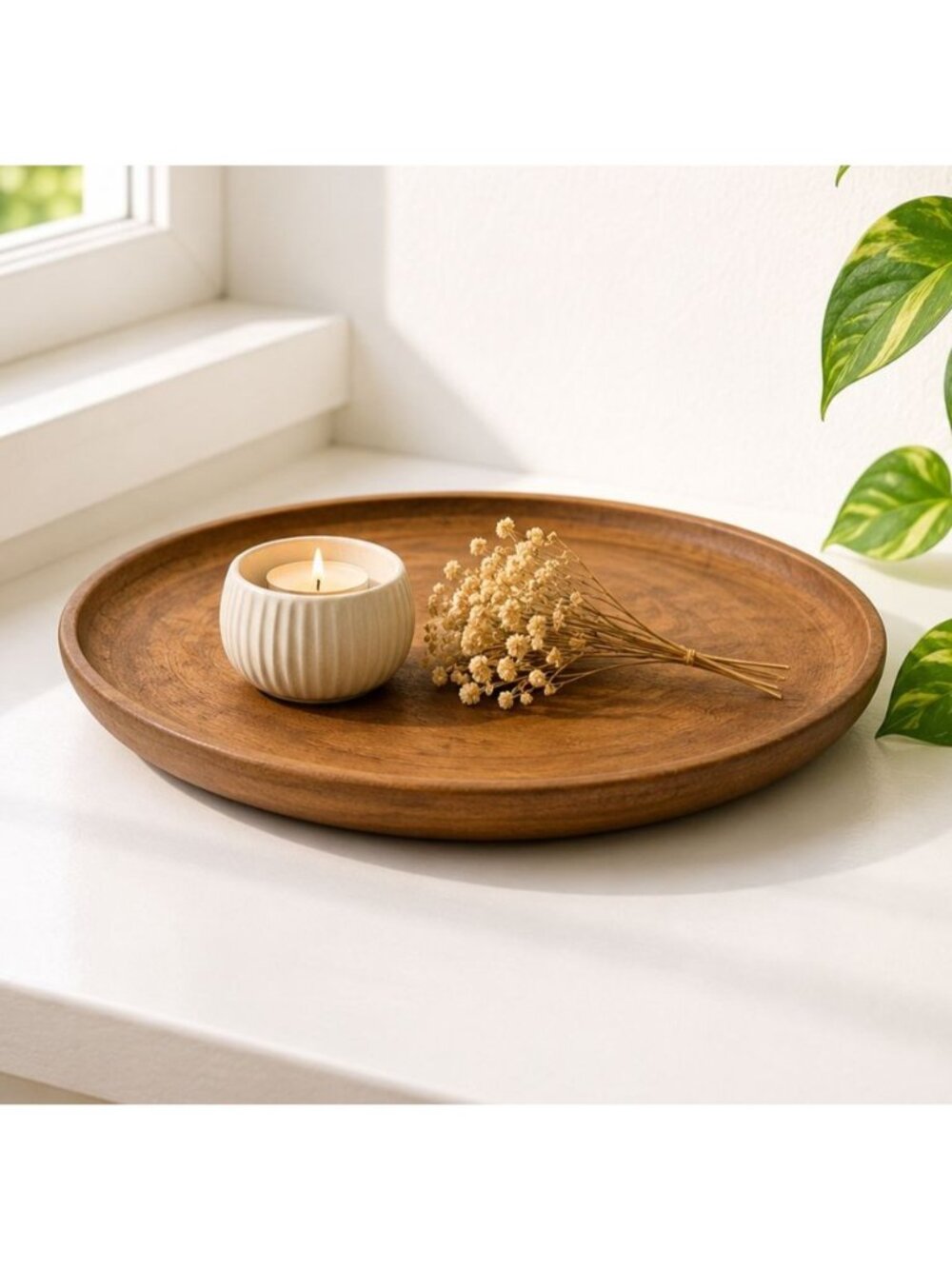 Handcrafted Rustic Terracotta Decorative Plate 10" Diameter